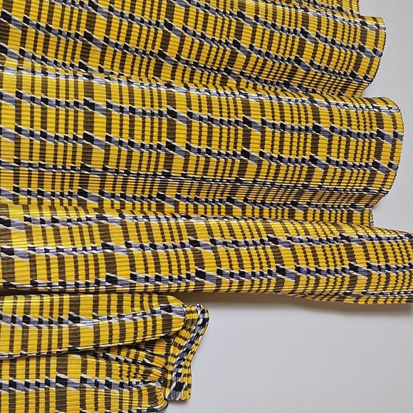 Zara Yellow Checkered Long Sleeve Dress - Picture 4 of 5